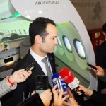 Antonoaldo Neves, presidente da TAP, em entrevista coletiva durante a BTL