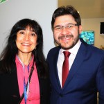 Cristina Valério, da Casa da América Latina em Lisboa, e Gilson Lira, da Embratur