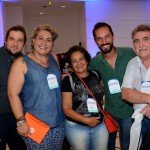 Daniel Schattan, da Viventtus, Angèle Berdat, da Nautilus Travel, Edna Veloso, da Extrema Viagens, Jose Manoel Silva, da Fly Models Tour, e Edson Lopes, da Tory Viagens