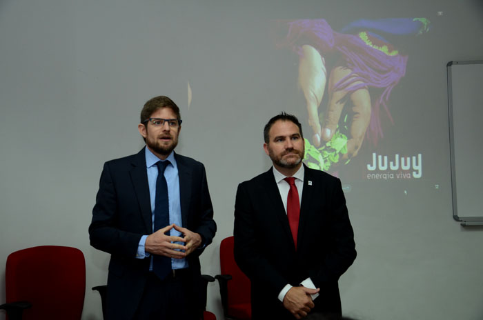 Gonzalo Romero, gerente geral da Aerolíneas Argentinas no Brasil, e Diego Valdecantos, secretario de Turismo de Jujuy Gonzalo Romero, gerente geral da Aerolíneas Argentinas no Brasil, e Diego Valdecantos, secretario de Turismo de Jujuy