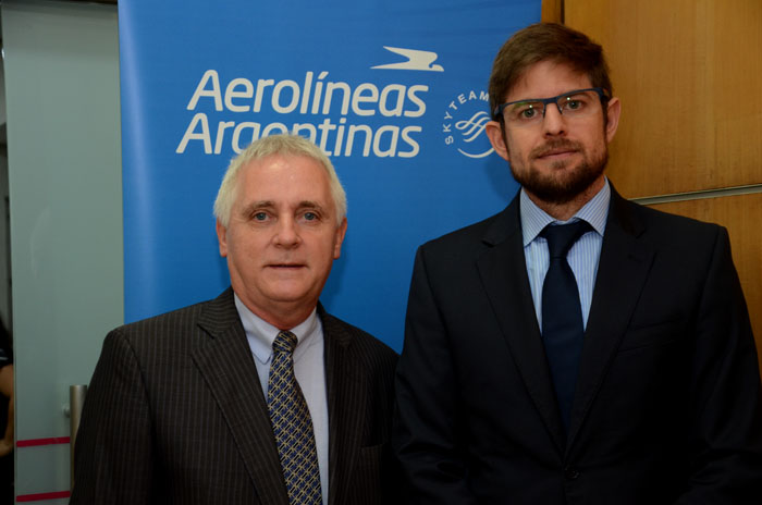 Marcos Bednarski, Consul da Argentina em SP, e Gonzalo Romero, gerente geral da Aerolíneas Argentinas no Brasil, Marcos Bednarski, Consul da Argentina em SP, e Gonzalo Romero, gerente geral da Aerolíneas Argentinas no Brasil,