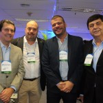 Otávio Leite, deputado federal, Michael Nagy e Eric Boulanger, do Rio CVB, e Liberato Pinto, da Neltur