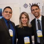 Pedro Silva, Daniela Dantas e Ivan Mauro, da MSC Cruzeiros