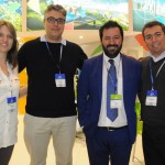 Valéria Schiavon, da Azul Viagens, Giuliano Ponzio e Carlos Ribeiro, da Azul, e Ricardo Bezerra, da Azul Viagens