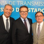 Alexandre Sampaio, do FBHA, Vinicius Lummertz, ministro do Turismo, e Manoel Linhares, da ABIH