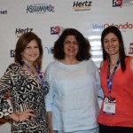 Ana Fernandez e Andrea Gabel, de ST. Pete Clearwater, com Jussara Haddad, do Visit USA