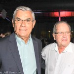 Eduardo Pinho Moreira, governador de SC, e Fernando Marcondes de Matos, do Costão do Santinho