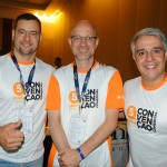 Euclides Lanzarin, da Mondial, com Belmar Jr e Erik Lorga, da Affinity