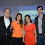 Jamyl Jarrus, Josiane Escudeiro e Cristiane Yumi, da Movida, com Rubens Schwartzmann