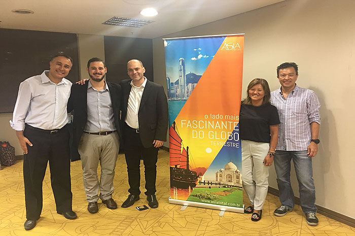 Marcelo Bueno, Head of Operations - Ásia Total, Rogério Manfrinato, Ásia Total, Fernando Hagopian, da Ethiopian Airlines, Ester Wei, da Ásia Total, Jorge Watanabe, Diretor financeiro e administrativo Ásia Total