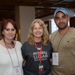 Ana MAria Hentzschler, da Wahm Viagens, Junia, da Ancoradouro, e Elias Hoche, da Hoche Salvana Turismo