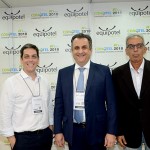 Cristiano Placeres e Claiton Armelin, da CVC Corp, e Airton Cabral Jr., da Prefeitura de Fortaleza