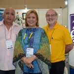 Epitácio Vasconcelos, presidente do Skal Fortaleza, Priscila Cavalcanti, presidente do Skal Nacional, e João Carvalho Araújo, da Manauscult