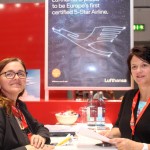 Fabiola Nau e Andreia Schneider, da Lufthansa