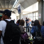 Fila de embarque para este voo especial da Gol