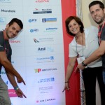 Guilherme Machado, Sandra Passetto, da Air Canada, e Daniel Castanho, da Ancoradouro