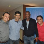João Coimbra, da Coimbratur, Mauro Galvão, Esequiel Santos, do Grupo Trend, e Derllis Amarillo, da Congonhas Travel
