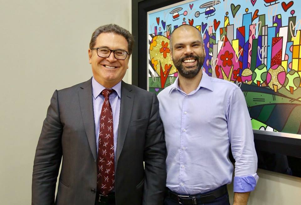 Vinicius Lummertz, ministro do Turismo, e Bruno Covas, prefeito de São Paulo