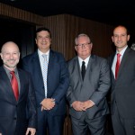 Marcelo Figueiredo, da Avianca, Jefferson Munhoz, do Bourbon, Roy Taylor, do M&E, e Rodrigo Napoli, da Avianca