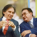 O presidente do Senado Federal, Eunicio Oliveira, e Manoel Linhares, presidente da ABIH Nacional