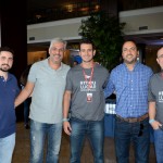 Rafael Holanda, Marcelo Rolim e William Salim Jr., da Blue Viagens, com Guilherme Machado e Anthony Bringhente, da Ancoradouro