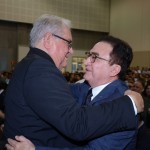 Roy Taylor, do M&E, com Manoel Linhares, presidente da ABIH Nacional