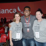 Sarah Marques, da Invicta Viagens, Marlon, da Ancoradouro, e Joseane Nuss, da Havan Turismo