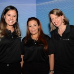Claudia Marinato, da TAP, Cristina Martins e Christina Binnie, do Grupo Lufthansa