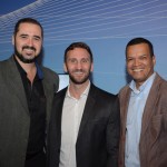 Fabio Marasca, da SAA, entre, Paulo Faloppa e Junior Souza, da Sakura Tur