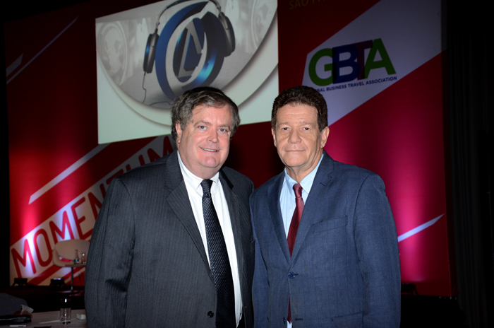 Kevin Maguire, vice-presidente de Operações da GBTA, e Wellignton Costa, diretor geral da GBTA no Brasil