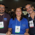 Marcio Del'Agnese e Solange Gomes, da Setur-PB, e Gilson Almeida, do Club Eu Vou Sim