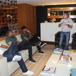 O diretor de Vendas, Mário Antonio, falou da história e conquistas do Grupo Trend aos ex-jogadores convidados