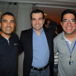 Roberto Barcelar, do Clube Montreal, com Sergio Reis e Jardel Almeida, da Trend,