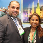 Washington Sena, diretor de Marketing, e Neumari Cristhine, da secretaria de Turismo de Foz do Iguaçu