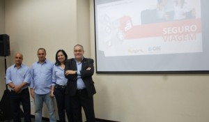 Carlos Luiz Silva, Celso Andrade, Claudia Brito e Agnaldo Abrahão durante o primeiro dia da Convenção Comercial April