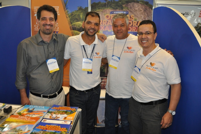 Américo Samu, Luiz Felipe Coimbra, André Ricardo e Leonardo Santos, da Flytour