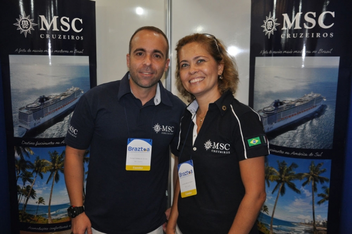 Rodrigo Haddad e Jacqueline Messina, da MSC Cruzeiros Rodrigo Haddad e Jacqueline Messina, da MSC Cruzeiros