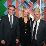 Alexandra Caprioli, diretora de Turismo de Campinas, com Fernando Santos e Sebastião Pereira, da Aviesp