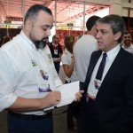 Anderson Masetto, do M&E, com Fernando Santos, presidente da Aviesp