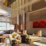 Projeção de como será o lobby Projeção de como será o lobby