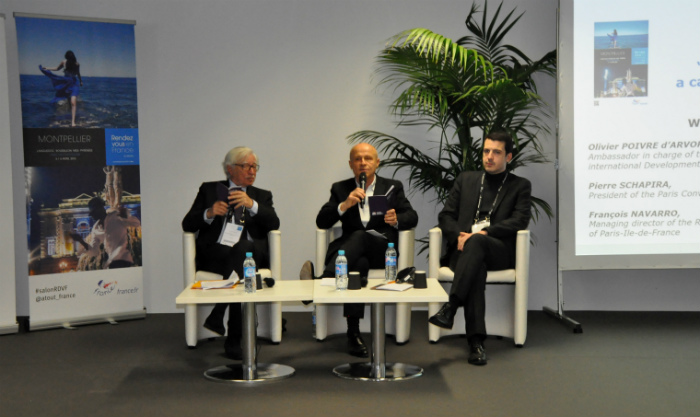 Coletiva com representantes do turismo francês Pierre Schapira, Olivier Poivre d'Arvor e François Navarro