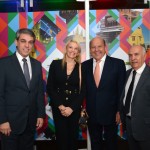 Fernando Santos, Alexandra Caprioli, José Roberto Trinca, da American Airlines, e Sebastião Pereira, da Aviesp
