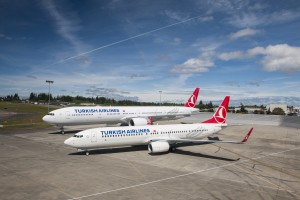 Das 35 aeronaves que a Turkish Airlines receberá este ano, 26 são da Boeing