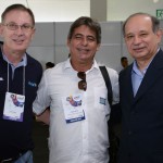 Luiz Pirino, da Azul, Luis Leite, do Noronha Brasil Operadora, e Antônio Américo, da Azul