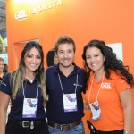 Mariana Watzeck e Danilo Barbizan, da Delta, com Alexandra Cruz, da Gol Linhas Aéreas Mariana Watzeck e Danilo Barbizan, da Delta, com Alexandra Cruz, da Gol Linhas Aéreas