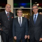 Michel Tuma Ness, da Fenactur, Fernando Santos, presidente da Abav-SP, e Marco Ferraz, da Clia Abremar