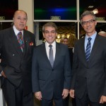 Michel Tuma Ness, da Fenactur, Fernando Santos, presidente da AViesp, e Marcos Ferraz, da Clia Abremar