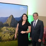 Milagros Ochoa, diretora do Escritório Comercial do Peru no Brasil, e Fernando Santos