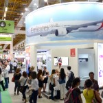 Movimentação nos corredores no primeiro dia da WTM-LA Movimentação nos corredores no primeiro dia da WTM-LA