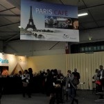 Paris Café em um dos pavilhões do salão Paris Café em um dos pavilhões do salão